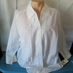 Alfred Dunner Dressy Button-Down Shirt  22W